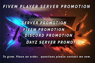 grow rust minecraft fivem promotion, server promotion, dayz server, game server