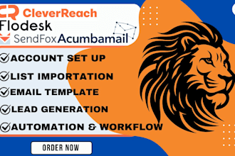 setup sendfox, mailmunch, cleverreach email workflow, flodesk, acumbamail autom
