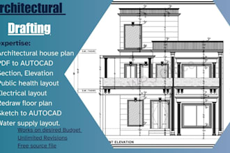 do floor plan,house plans,cad drawing and architectural and construction drawing