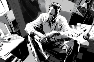 draw cartoon illustration with comic style