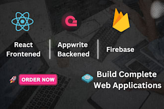 build a react app with appwrite or firebase backend