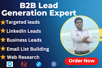 do targeted b2b lead generation, linkedin leads and collect verified email list
