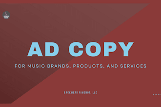 write ad copy for music brands, products, and services