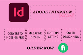 do any indesign work typesetting, page layout, magazine