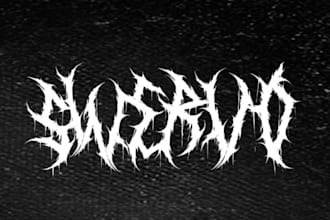 draw black metal, grindcore, hardcore band logo