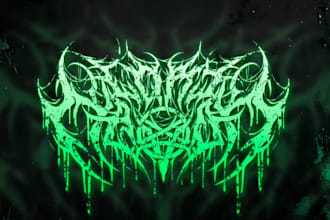 draw and design metal, death metal, slamming and brutal logo for you