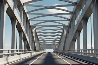 do 3d bridge design , road bridge or any infrastructure design