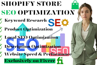 optimize shopify seo, ecommerce store  to increase sales and top rankings