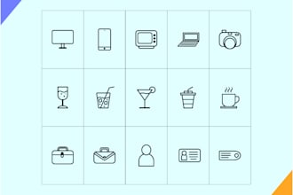 design custom icons for apps, website, and others