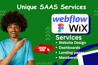 design saas landing page, saas website for startups, figma design, webflow