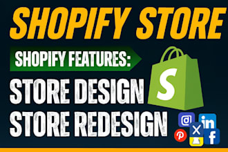 redesign shopify store build shopify dropshipping website shopify store design