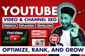 do youtube video SEO, english, spanish, french channel manager