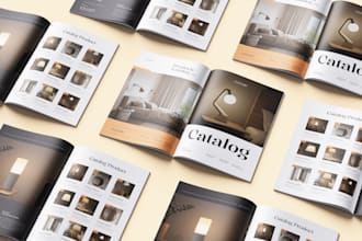 design professional product catalog or brochure design
