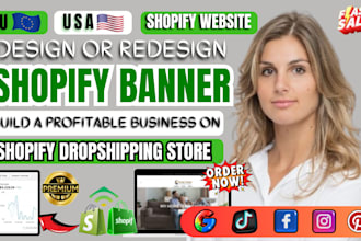 design shopify banner, website banner, web slider for web