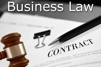 conduct legal research, case briefs, business law, agreements, contracts