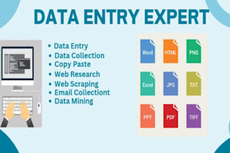 do copy paste, data entry, and web research