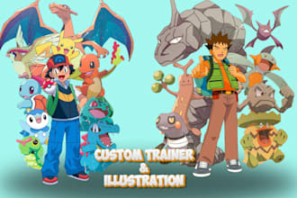 create custom pokémon, fakemon, trainer sprites and doodle art in anime style
