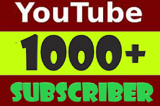 grow up 1000 youtube followers very high quality