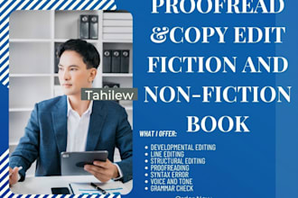 proofread and copy edit your fiction and non fiction book