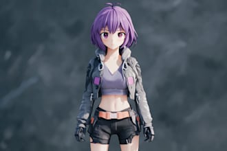 create a anime character design for pfp, fan art