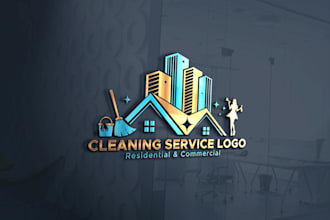 design modern cleaning service logo