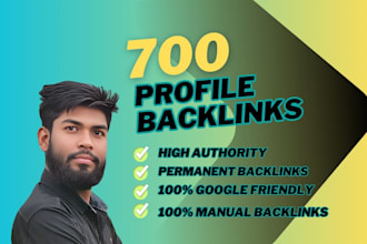 create 700 high ranking indexable seo social media profile backlinks