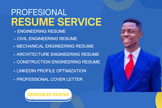 write construction, mechanical, civil, and architecture engineering resume, cv