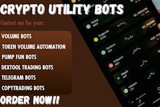 build trading volume bots, pump fun bots, crypto trading bots for solana and evm