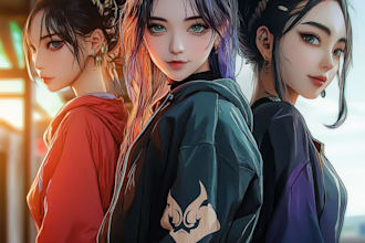 draw your nft art, chibi, furry, anime, manga character