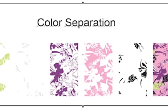 do color separation simulation, cmyk, spot, pantone, halftone