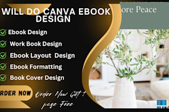 do canva ebook design, workbook, ebook formatting and layout design