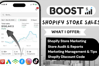 boost shopify store sales dropshipping marketing, ecommerce shopify promotion