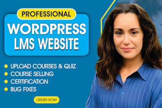 develop elearning website wordpress lms membership website using learndash