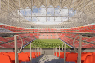 design 3d stadium, 3d sport complex, sport facilities, game arena and animation