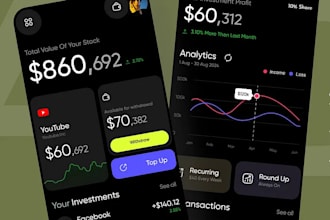 develop crypto wallet app, virtual bank app, fintech app, loan app, bank app