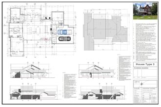 architect, draftsman of house permit drawings, floor plan, blueprints in autocad
