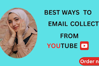 research youtube influencers and build a valid email list for outreach
