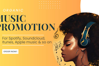 do music promotion for spotify, music graphic, cover art design, and lyric video
