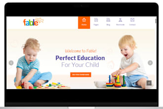 build kindergarten website daycare website preschool website childcare website