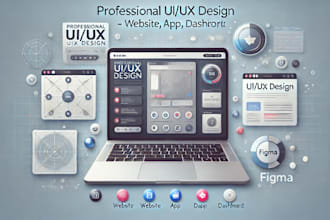 create website ui ux design, dashboard ui ux and app ui ux design in figma