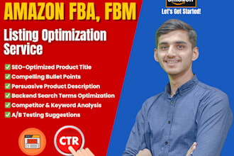 optimize your amazon fba listing with SEO and high converting copy