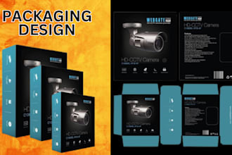 do modern product packaging design and custom box design