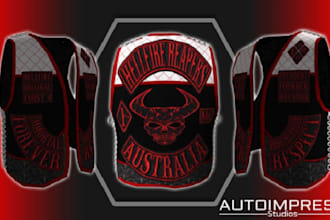 create fivem custom eup, gang staff clothing kuttes mc, mc vest , biker clothing