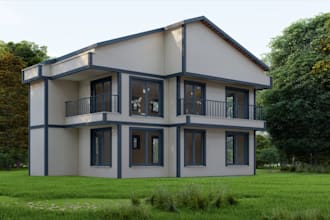 renovate 3d exterior building,house elevation,forest house,villa design,3ds max
