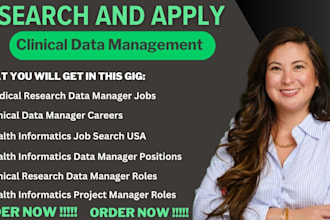 search and apply medical research support data manager health informatics US job