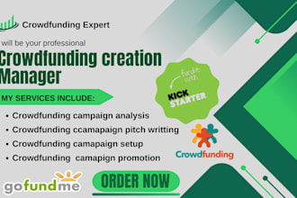 crowdfunding campaign creation on kickstarter gofundme promotion