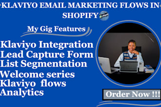 set up klaviyo and shopify integration and setup email flows