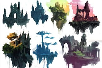 do a environment concept art landscape design