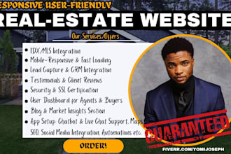build realtor website agent real estate landing page with idx mls integration