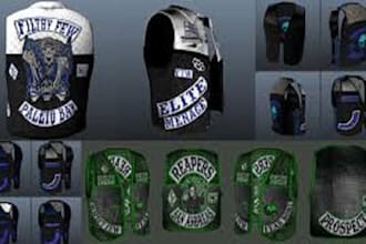 do fivem clothing fivem eup mc kuttes biker vest police clothing shoes patches